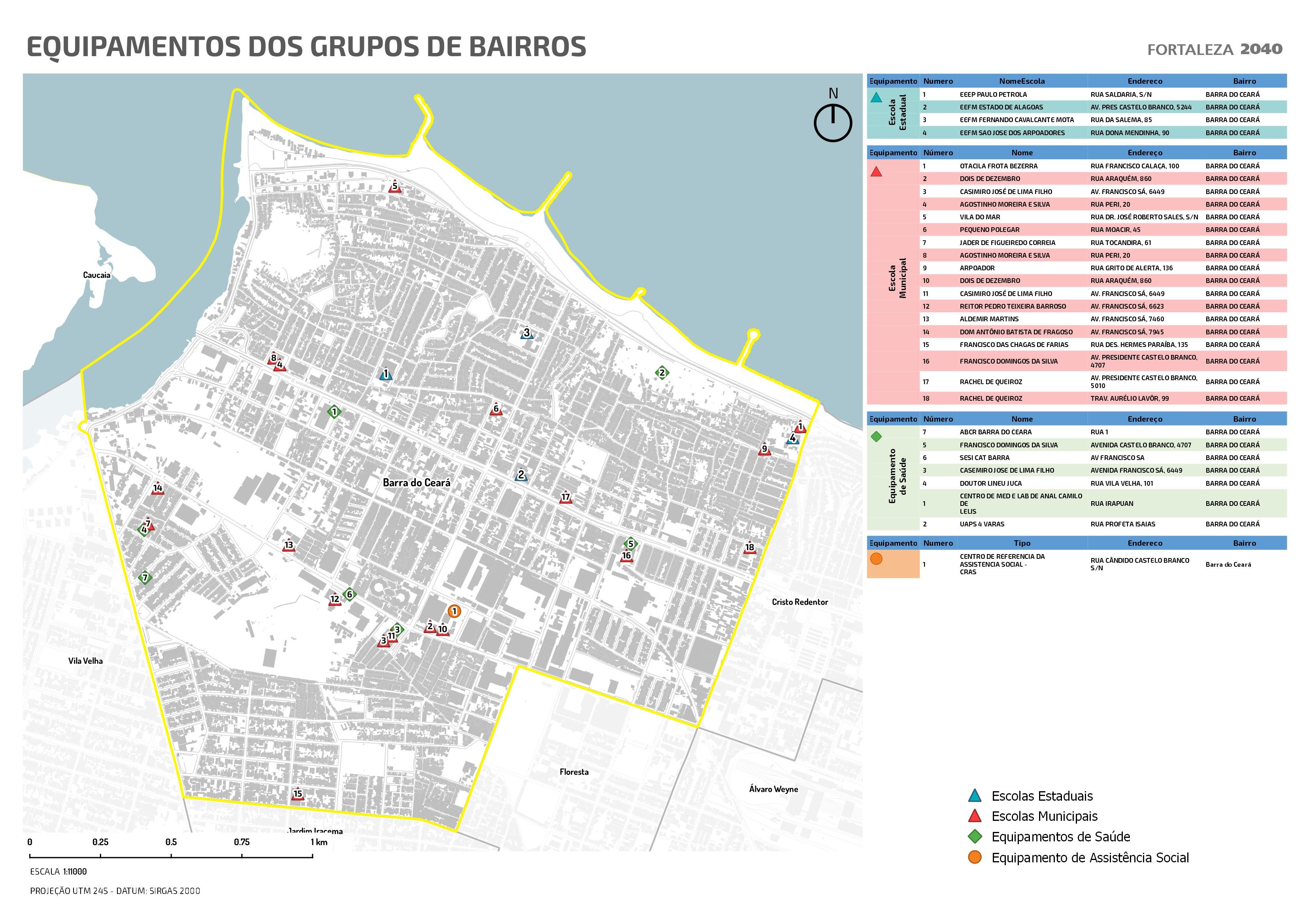 Fóruns Territoriais de Fortaleza - Mapa dos Fóruns Territoriais