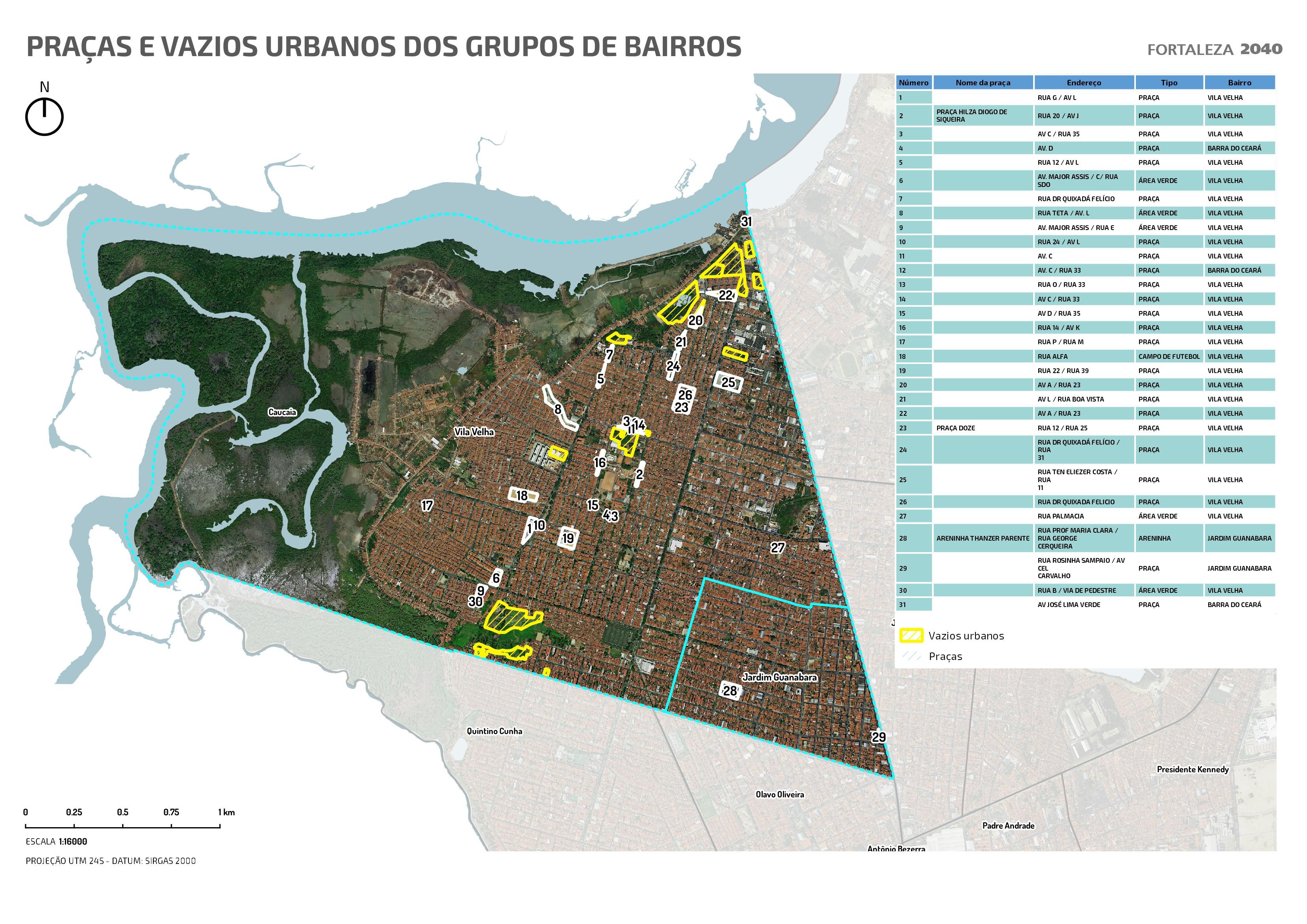 Fóruns Territoriais de Fortaleza - Mapa dos Fóruns Territoriais