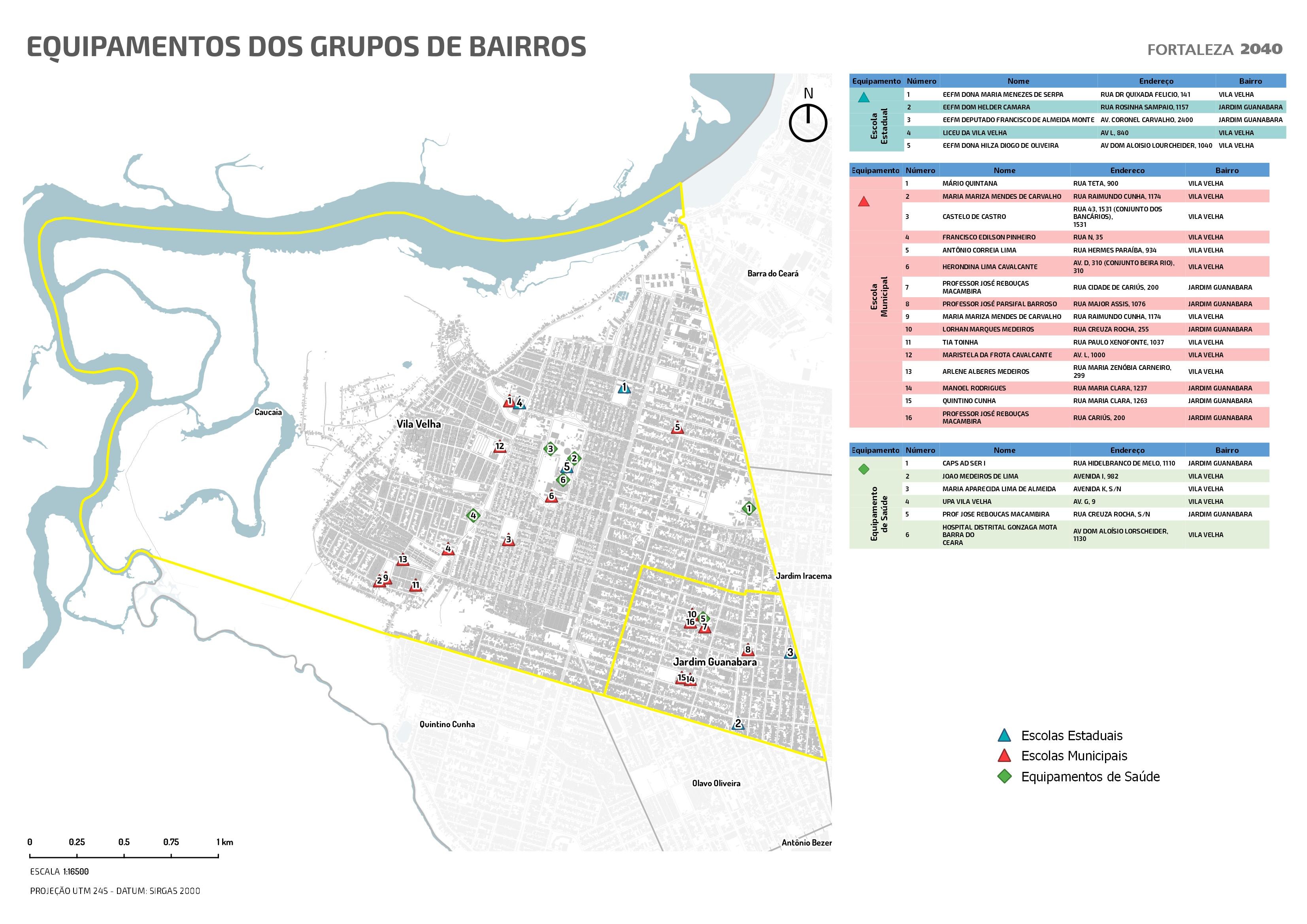 Fóruns Territoriais de Fortaleza - Mapa dos Fóruns Territoriais