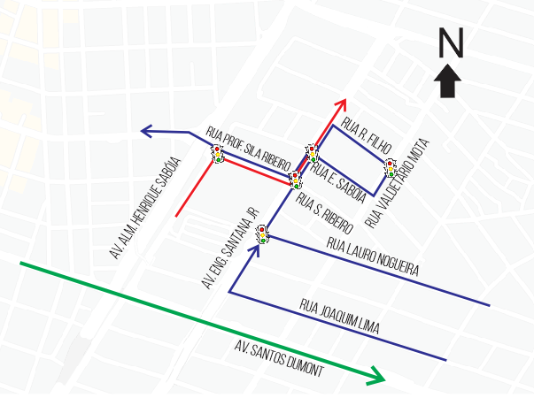 Fóruns Territoriais de Fortaleza - Fórun Territorial Aldeota, Meireles - Novo trecho da Av. Santos Dumont começa a operar com sentido único de circulação