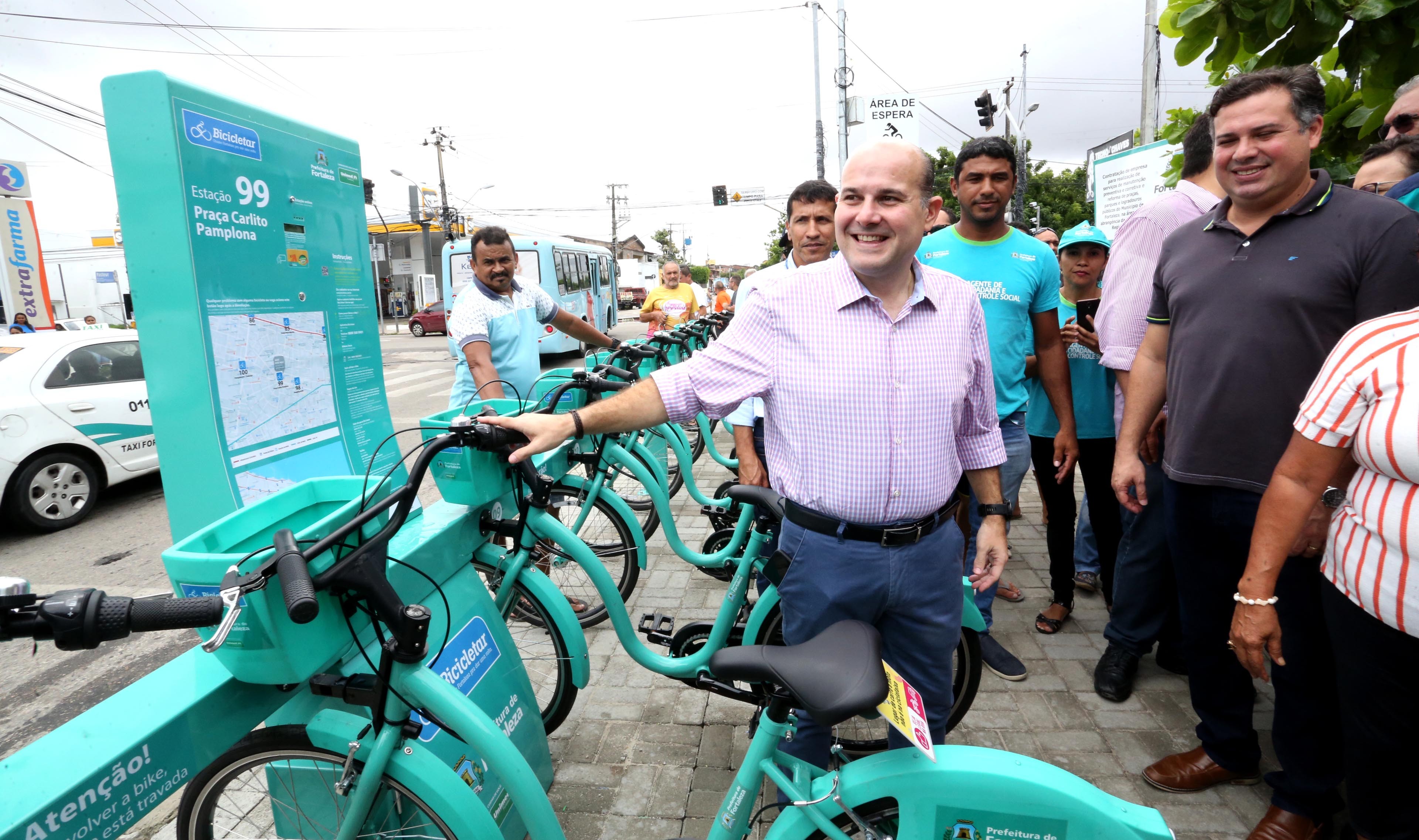 Fóruns Territoriais de Fortaleza - Fórun Territorial Carlito Pamplona e Jacarecanga - Prefeito Roberto Cláudio inaugura terceiro lote com novas estações do Bicicletar nas Regionais I e III