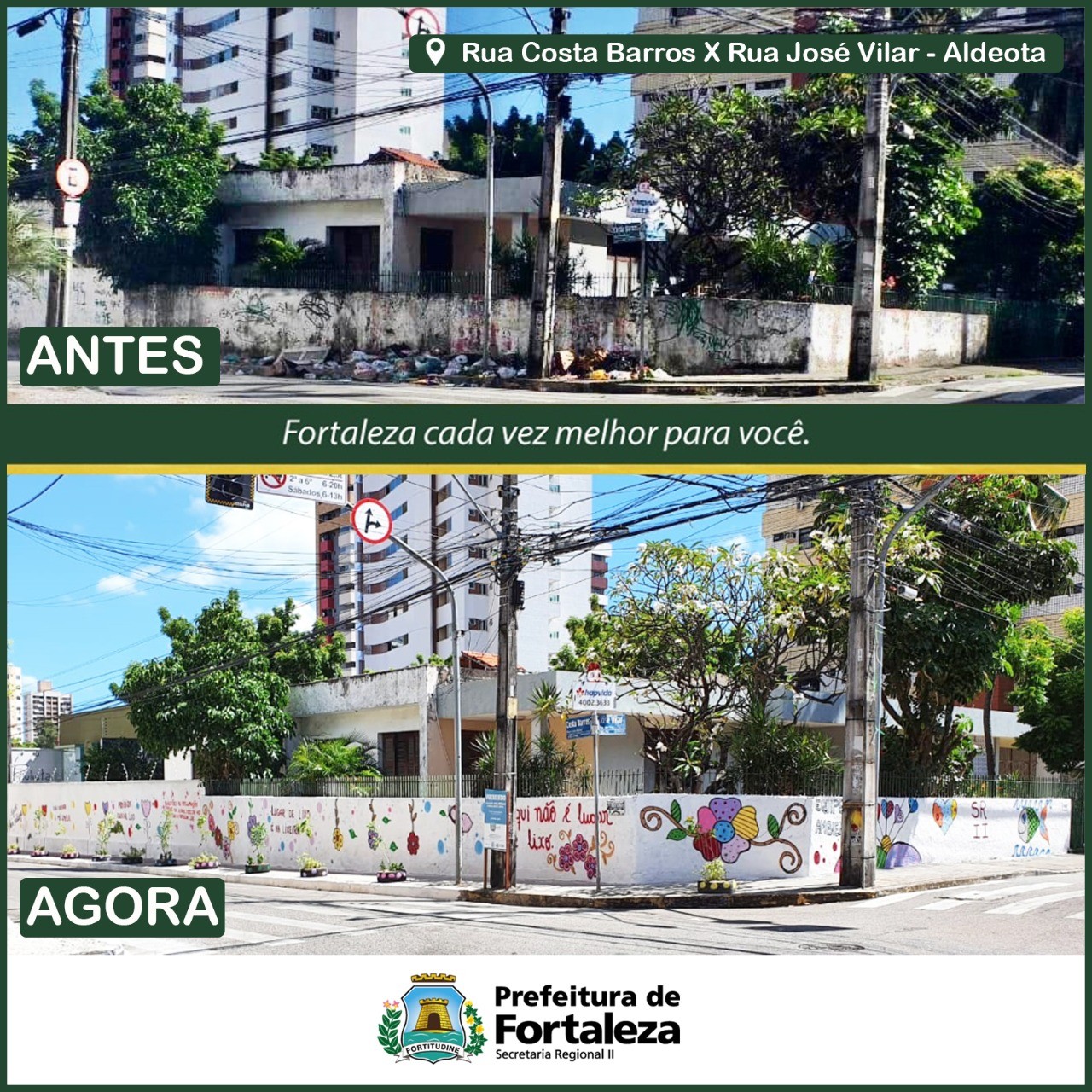 Fóruns Territoriais de Fortaleza - Fórun Territorial Aldeota, Meireles - Prefeitura de Fortaleza elimina ponto de lixo crônico e requalifica passeio na Aldeota