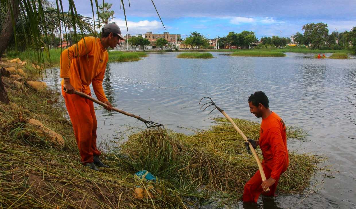 Fóruns Territoriais de Fortaleza - Fórun Territorial Cajazeiras e Barroso - Prefeitura de Fortaleza realiza limpeza de lagoas nos bairros Cajazeiras e Cidade dos Funcionários