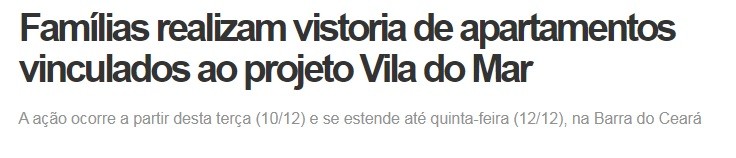 Fóruns Territoriais de Fortaleza - Fórun Territorial Barra do Ceará - Famílias realizam vistoria de apartamentos vinculados ao projeto Vila do Mar