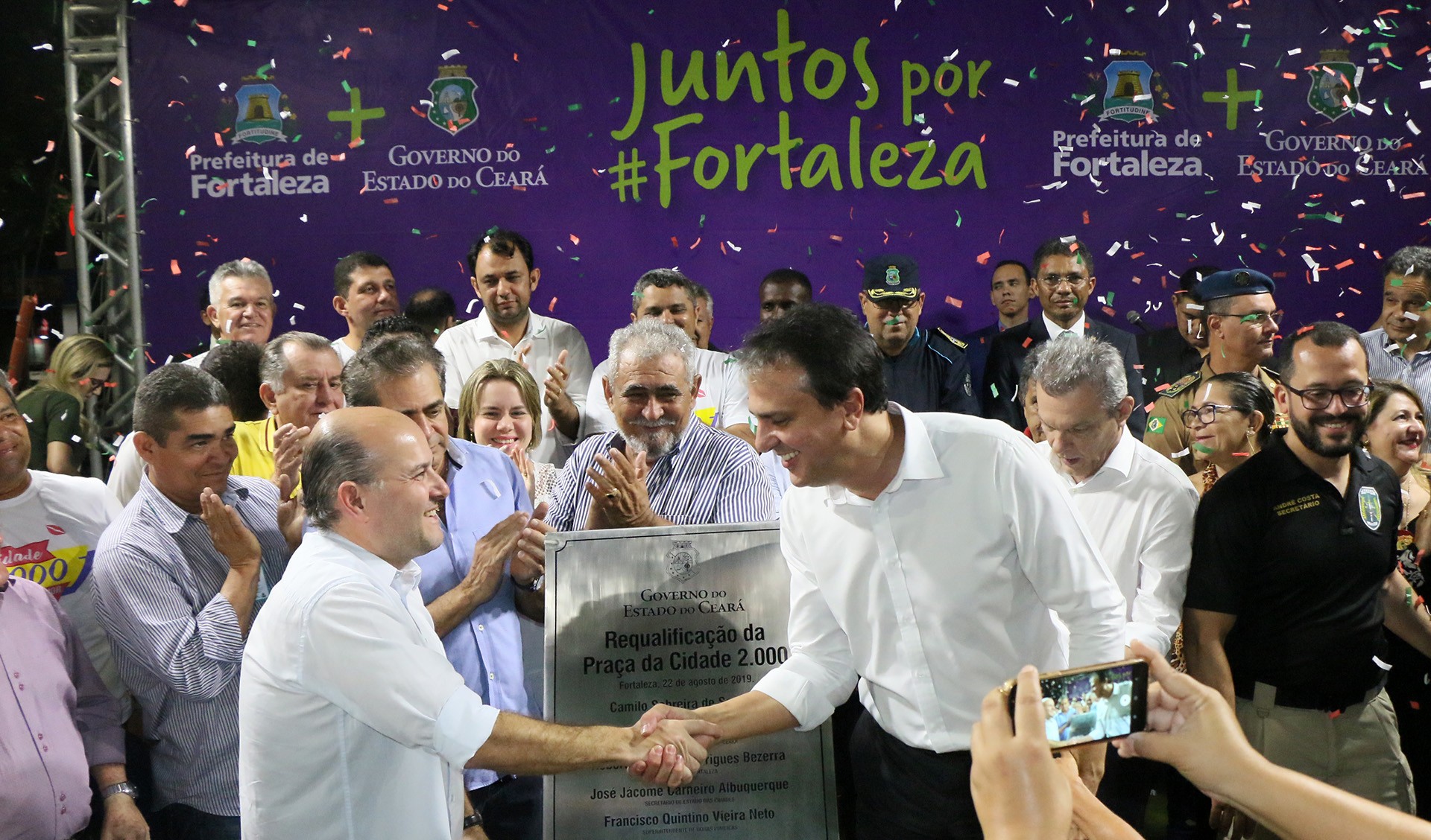 Fóruns Territoriais de Fortaleza - Fórun Territorial Cocó, Cidade 2000 e Manuel Dias Branco - Prefeito Roberto Cláudio e Governador Camilo Santana entregam requalificação da Praça da Cidade 2000